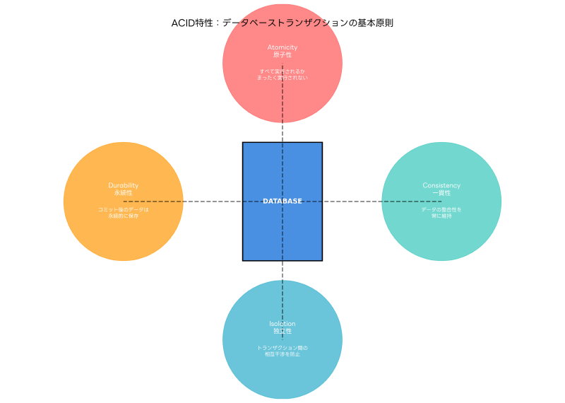 Featured image of post ACID特性：データベーストランザクションの信頼性を支える基本原則