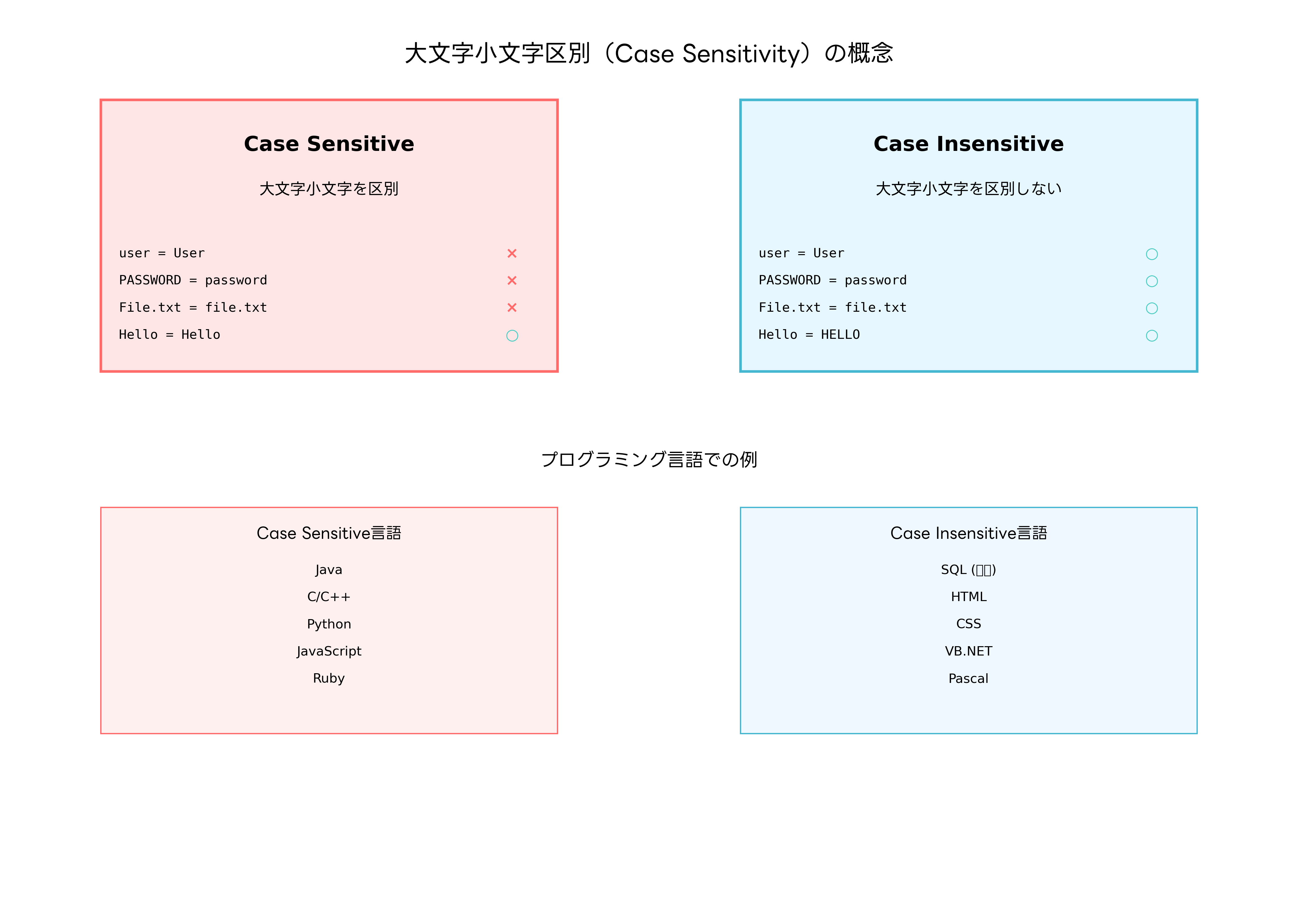 大文字小文字区別の基本概念