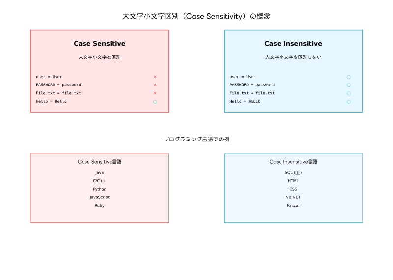 Featured image of post 大文字小文字区別（Case Sensitivity）：プログラミングとシステム設計の重要概念