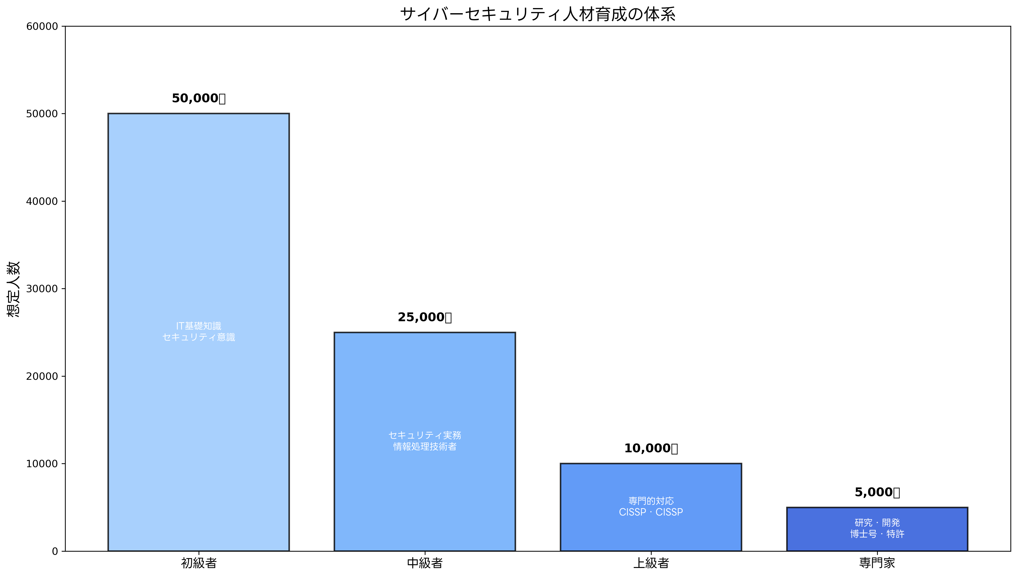 サイバーセキュリティ人材育成の体系