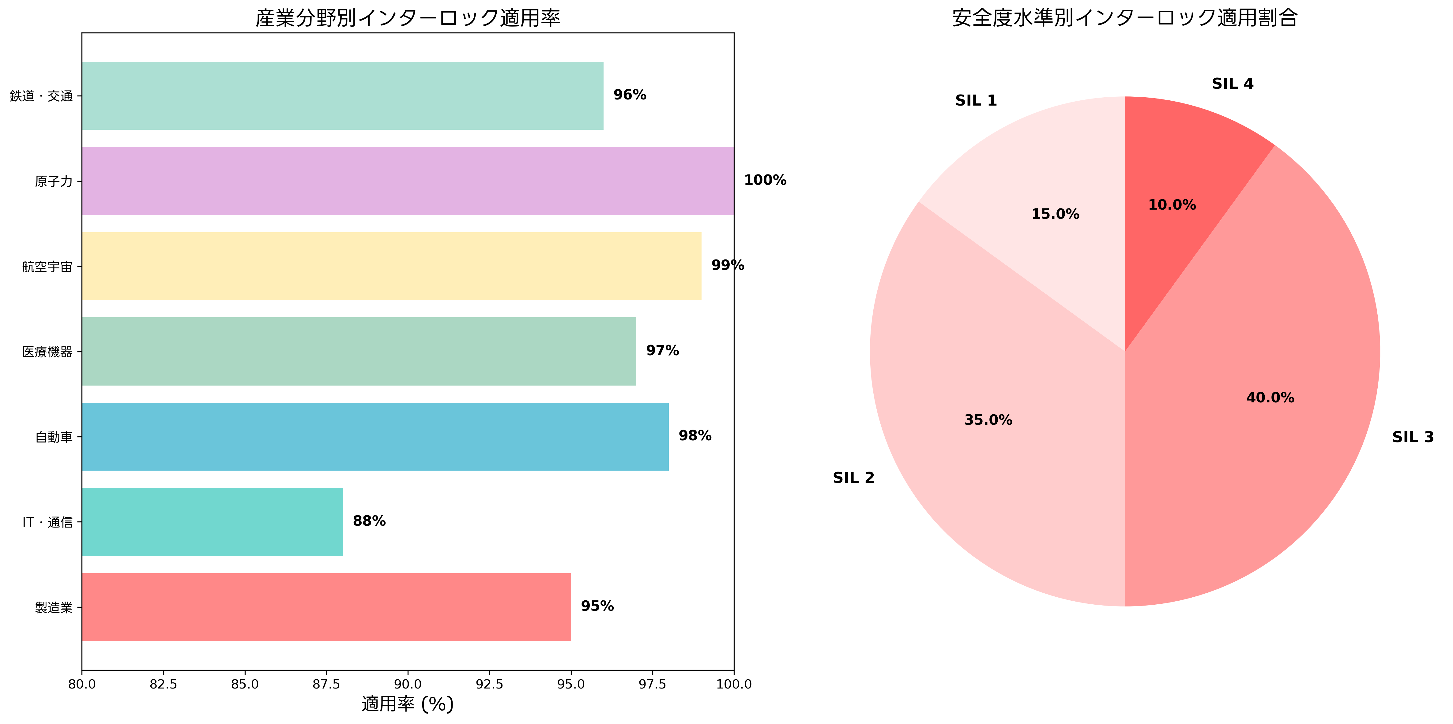 インターロック適用分野と安全度水準
