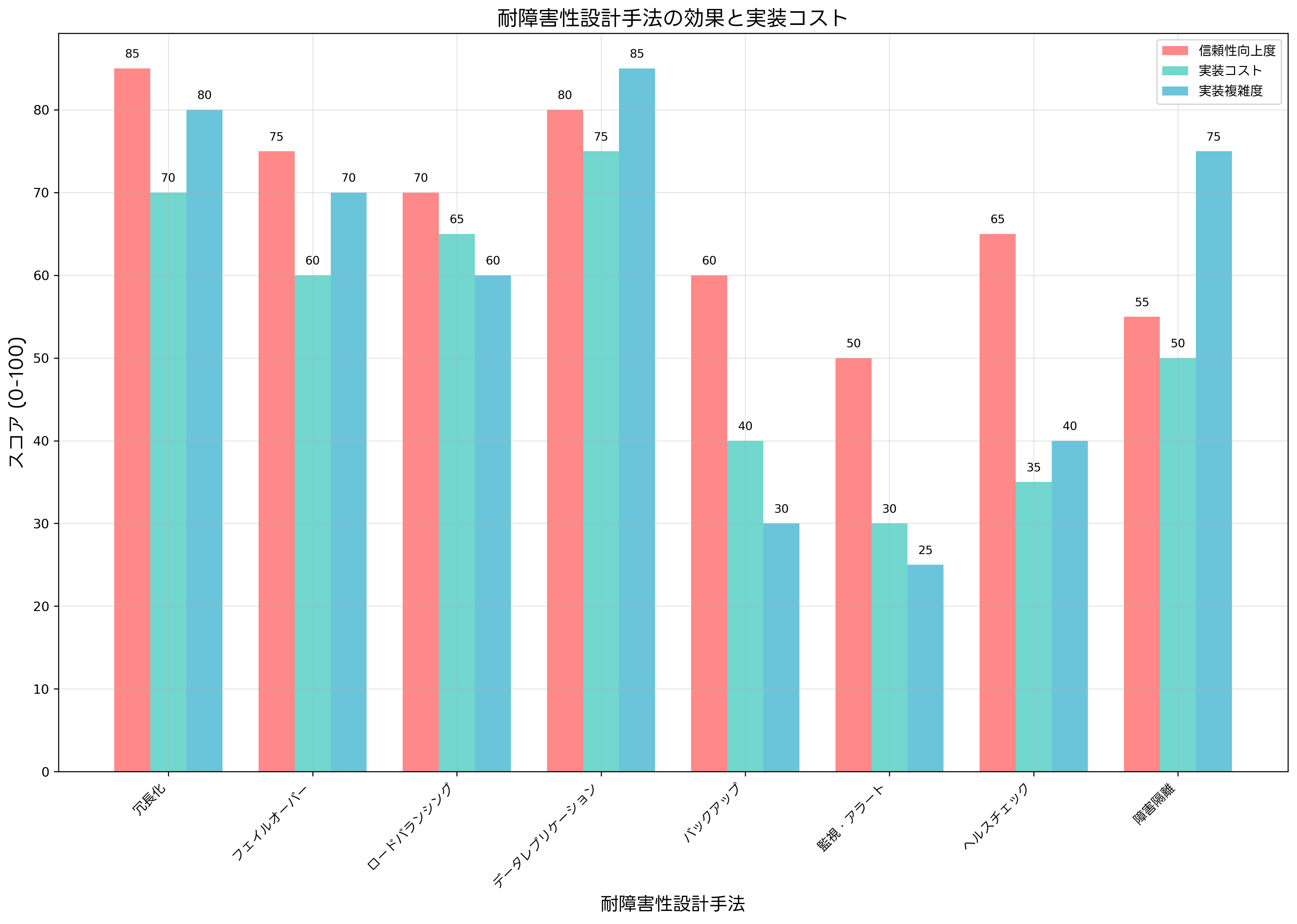 耐障害性設計手法の効果